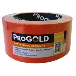 MASQUAGE PVC ORANGE BÂTIMENT (33 m x 50 mm)