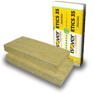 PANNEAU ISOLANT LAINE DE ROCHE ETICS 35